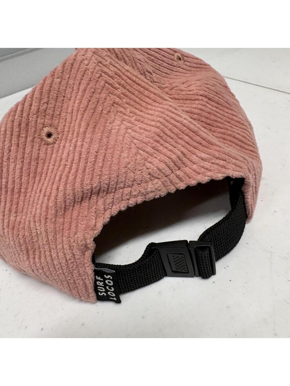 Surf Cords Pink Corduroy Strapback Hat Surf Skate Streetwear Dad Cap Logo - Picture 3 of 6